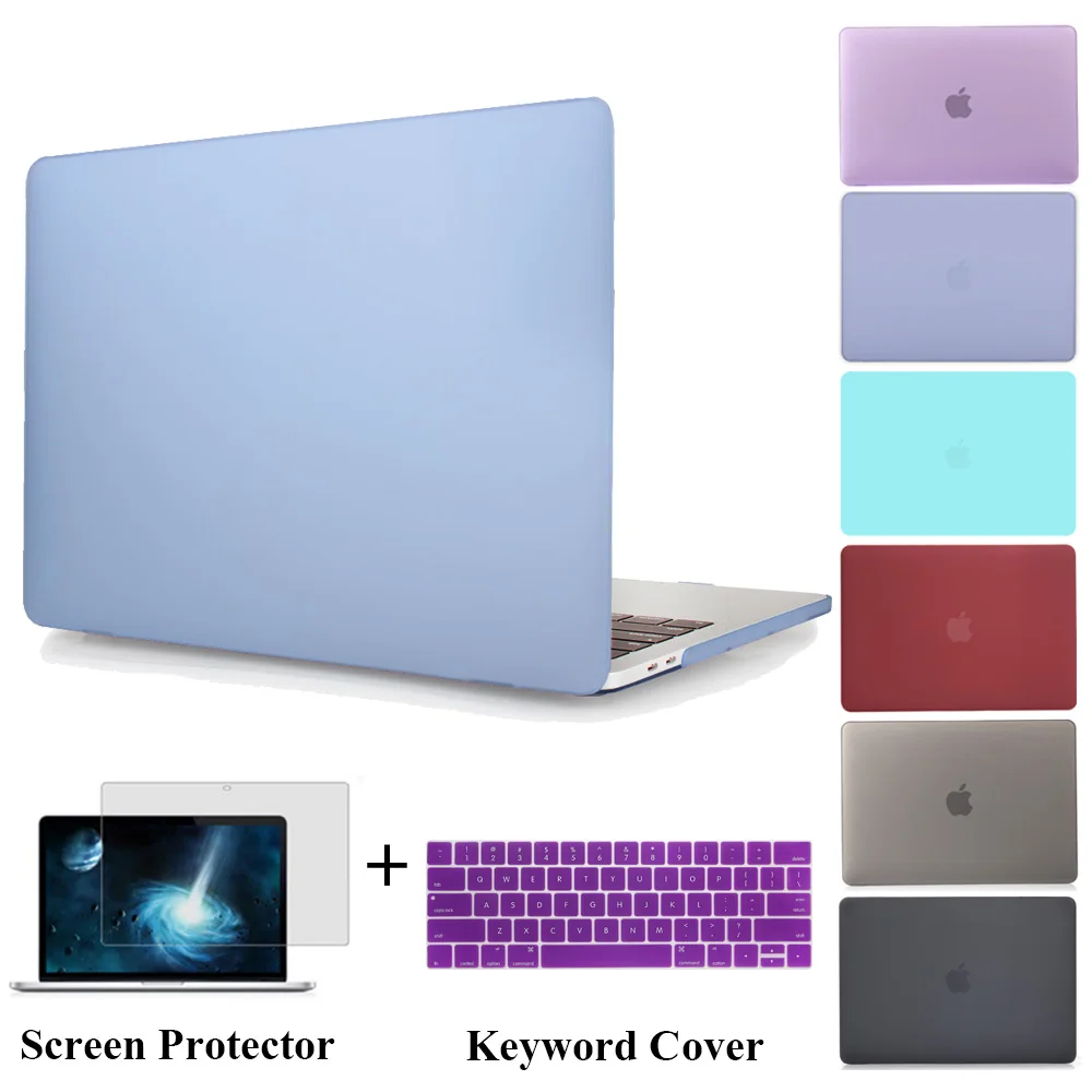 3в1 матовый чехол протектор для Apple Macbook Pro 15 A1707 с TouchBar 13 A1706 Mac Book A1708 защитная
