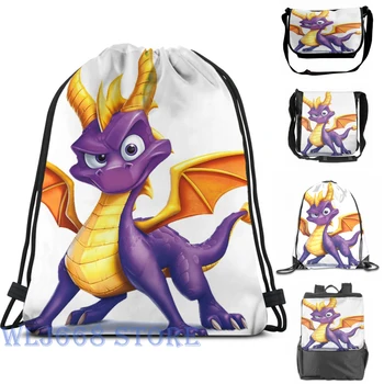 

Funny graphic print shoulder Bags women Spyro Reignited Single shoulder backpack travel for men Gym Bag