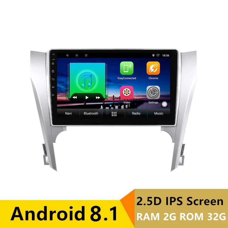 

10" 2+32G 2.5D IPS Android 8.1 Car DVD Multimedia Player GPS For Toyota camry 2012 2013 2014 audio car radio stereo navigation