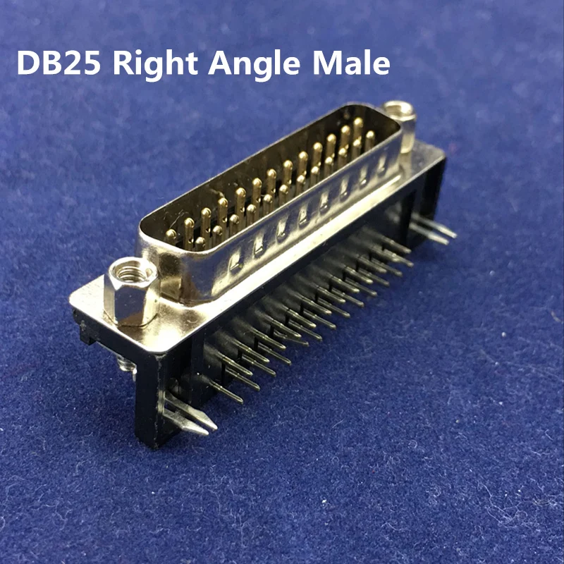 High Quality 25 Pin Right Angle Male Serial Port Connector Socket