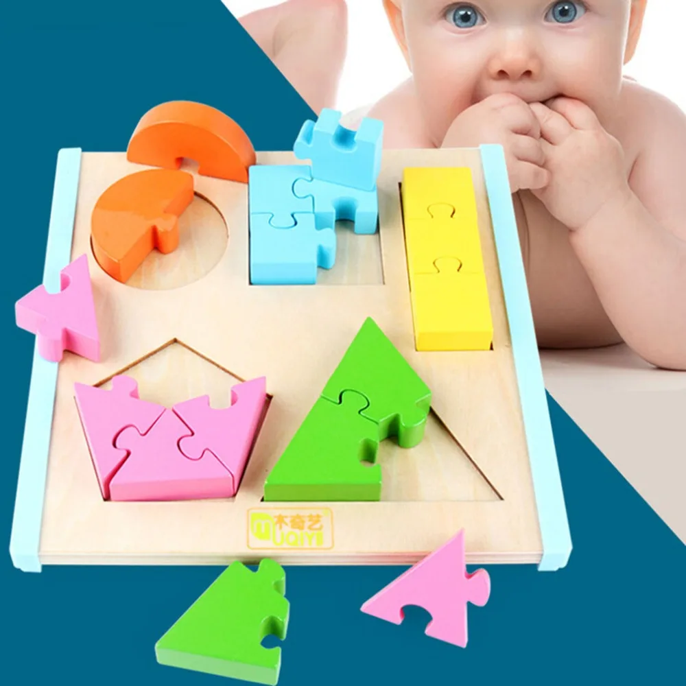 

Colorful Intelligence Development Toys Wooden Jigsaw Puzzle Games Board Learning Education Popular Toy For Children