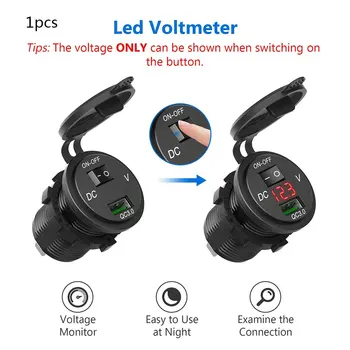 

USB Charger Socket CHGeek 18W 12V/24V Quick Charge 3.0 USB Car Charger Power On