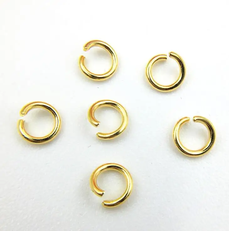 100 шт 304 нержавеющая сталь золотого цвета болтающаяся петля разъемное кольцо 4 5 6 7 8 мм Jukp кольцо соединитель для DIY ювелирных изделий