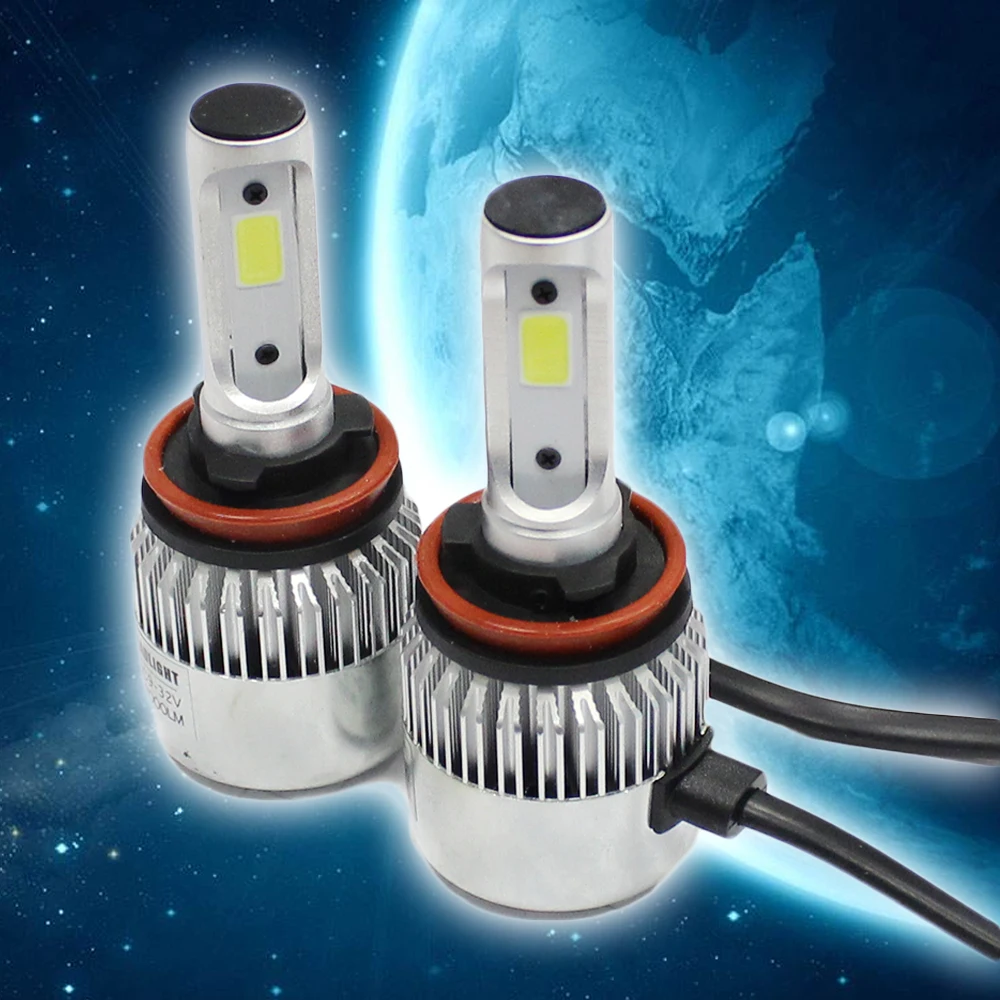 2pcs H11 LED Car Headlight Bulbs 8000K 36W 12V Car Head Fog Lamp Plug