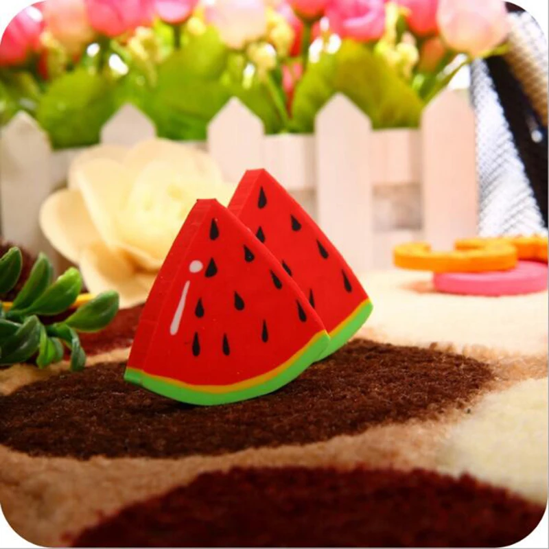 2 unit packcute fresh fruit design eraser erasers kawai watermelon 2 unit packcute fresh fruit design eraser erasers kawai watermelon orange kiwi students prize gift office supplies in eraser from office school supplies