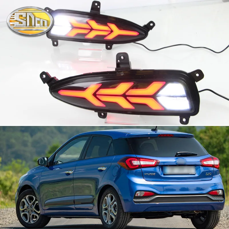 

SNCN Multi-function LED Reflector Lamp Rear Fog Lamp Bumper Light Brake Light Auto Bulb Reverse Light For Hyundai I20 2018 2019