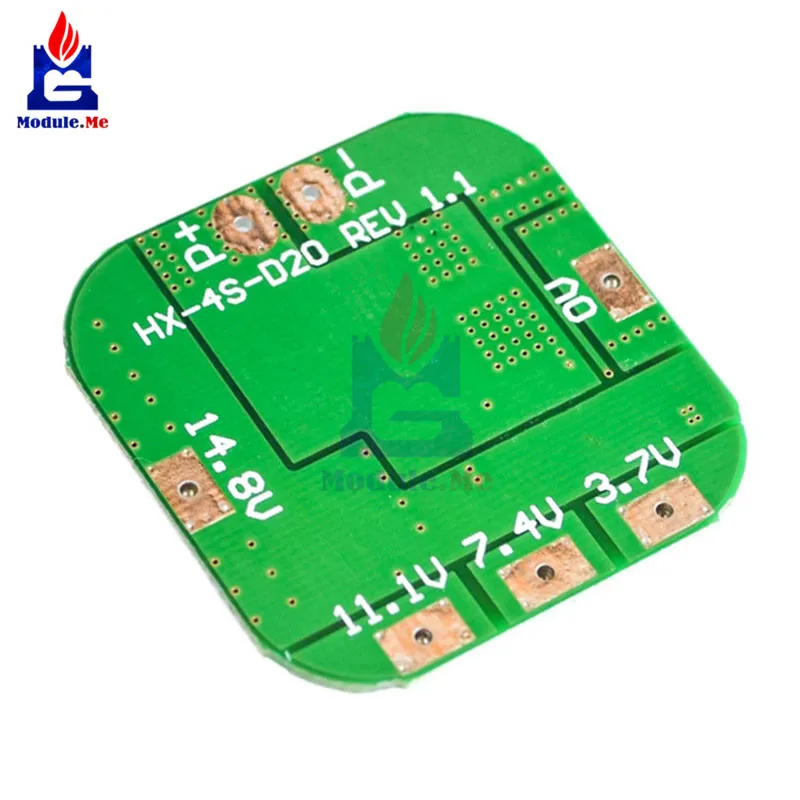 18650 Защитная плата аккумулятора 4S 14 8 в 16 20A Peak LI Ion BMS PCM для литиевого LicoO2 Limn2O4