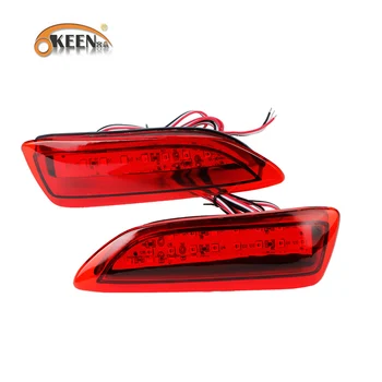

OKEEN 12V For 2011-2012 Toyota Corolla Lexus CT Rear Bumper Reflector Light LED Parking Warning Brake Tail Lamp Red Lens 2pcs