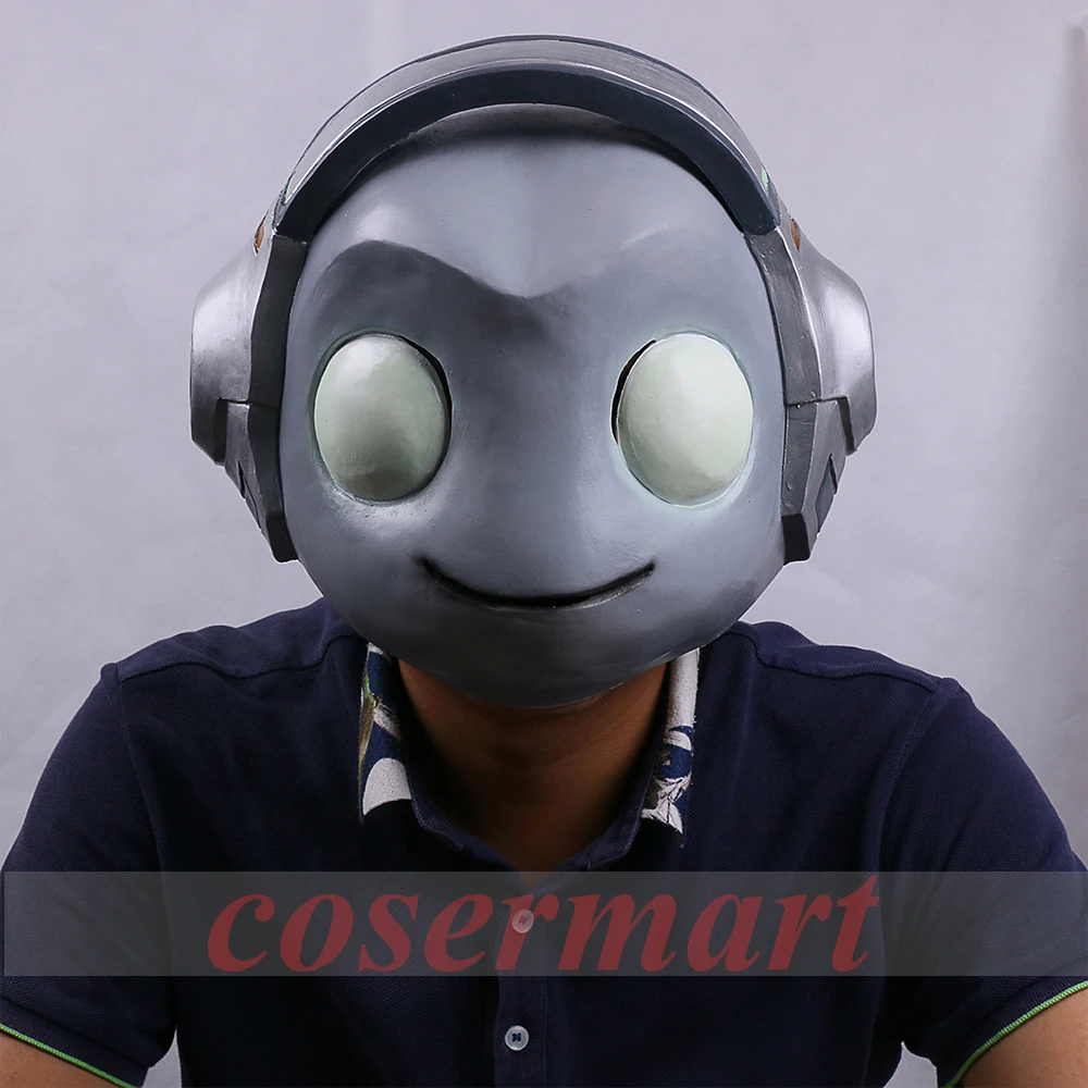 Hot Game OW Mask Cosplay Lucio Masks Latex Skin Full Head mask Helmet Gold Silver Adult Halloween Party Prop (13)