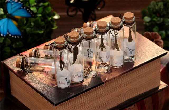Mini bouteilles en verre à bascule de 60ml, 10/16 pièces, avec étiquettes à  suspendre et 1 lot de cordons en chanvre, pour décoration de faveurs de  mariage - AliExpress