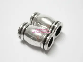 

6mm Round Magnetic clasp Antique silver Round leather clasp RC206