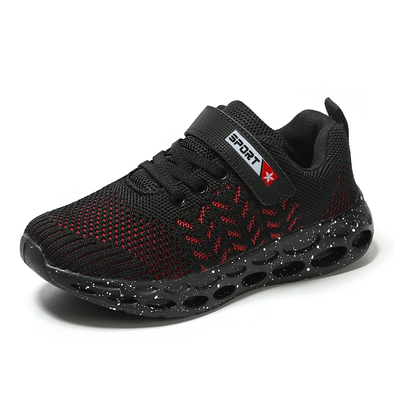 Детская обувь; Новинка года; дышащие износостойкие спортивные туфли со звездами для мальчиков и девочек; обувь для бега; TDTX 7030 - Цвет: Black