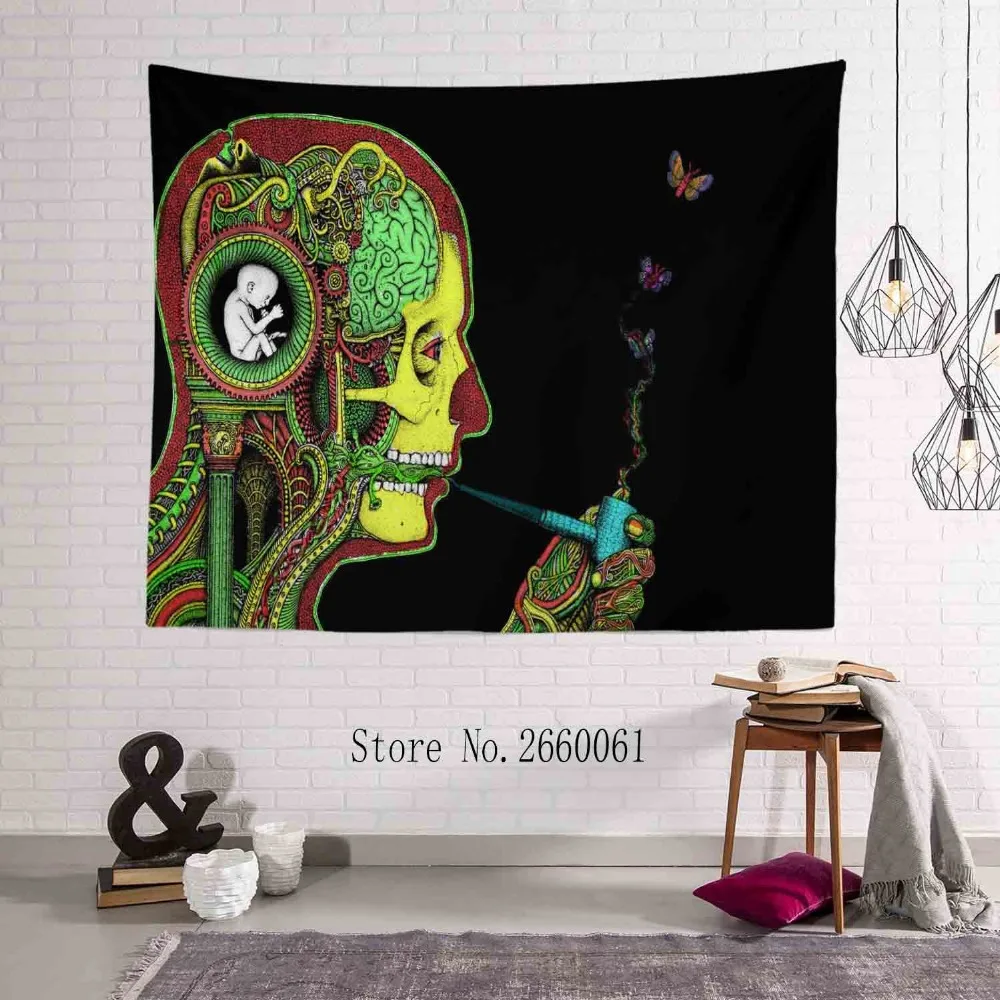 Nuevo Hd Raro Trippy Tapiz Hd Colgante De Tela Mantel Para Picnic