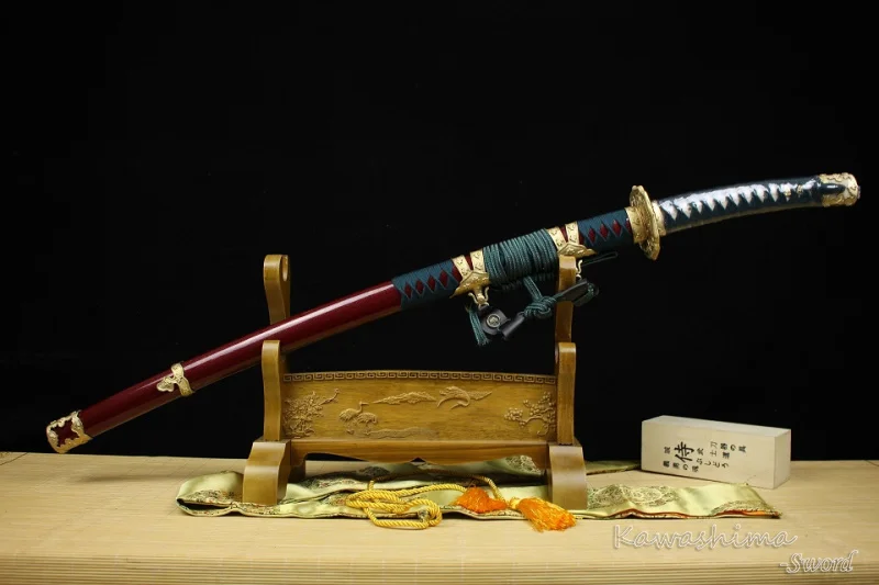 Качественный японский меч ручной работы Tachi сложенная сталь Sanmai ламинированная