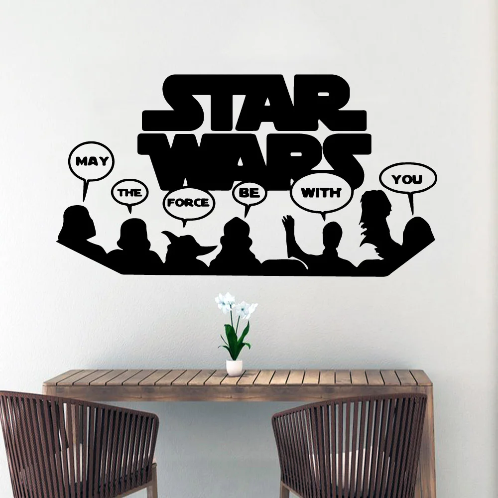

Creative star wars Wall Decal Art Vinyl Stickers for Living Room Company School Office Home Decoration Accessories