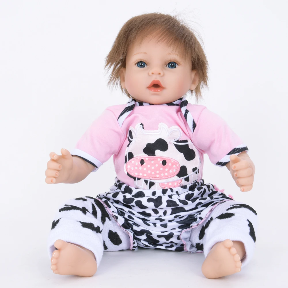 20" DIY reborn toddler girl dolls lifelike cotton Body reborn baby kit