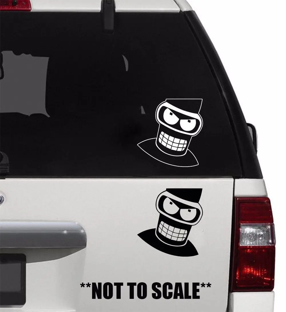 Bender Fantasy Futurama #6 Decal Sticker Funny Vinyl Car Window Bumper Truck 9" 