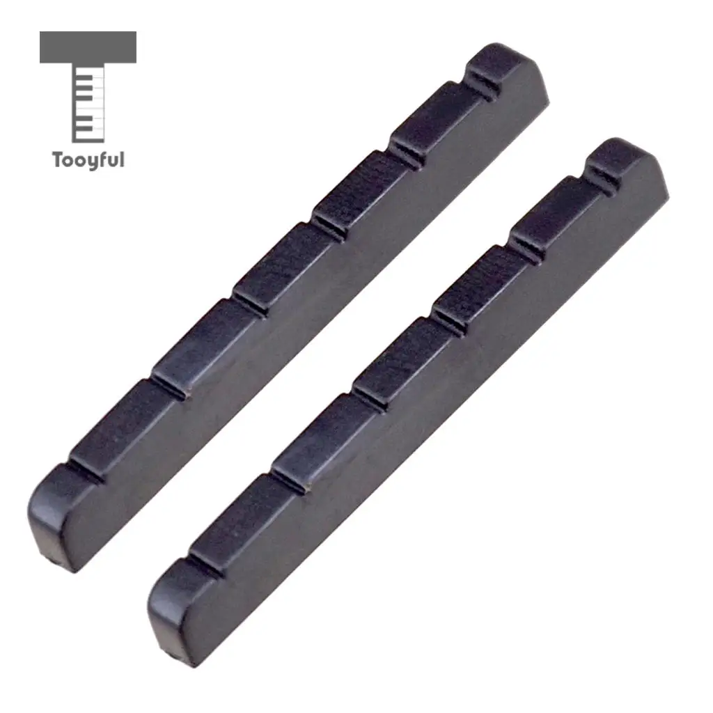 2pcs 6 String Electric Guitar Nut Slotted for Stratocaster Strat Telecaster Tele Guitar Replacement