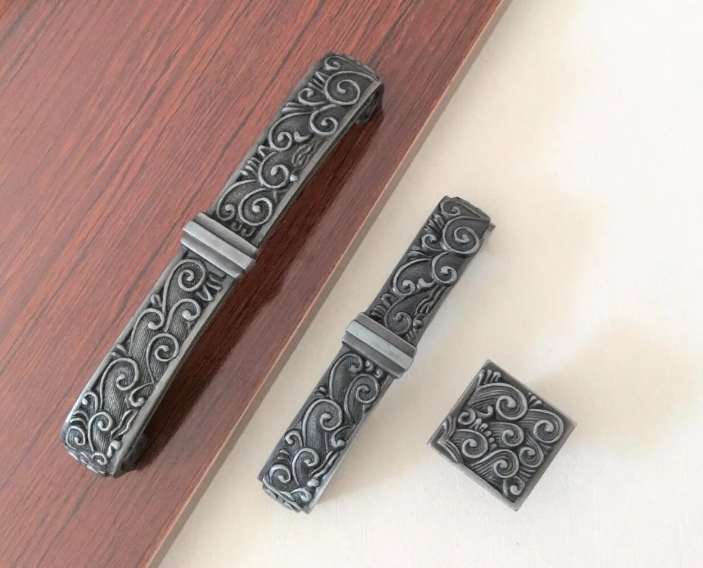 

Vintage Silver Drawer Pull Handles Dresser Pulls Knobs Handles / Kitchen Cabinet Handles Knobs Decorative Hardware
