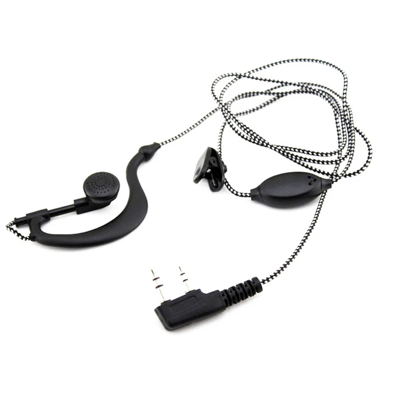 Надежный вязаный кабель для наушников K plug 2 булавки для Kenwood Baofeng 888 s uv5r uv82 TYT Wouxun Puxing Quansheng и т. д. рация