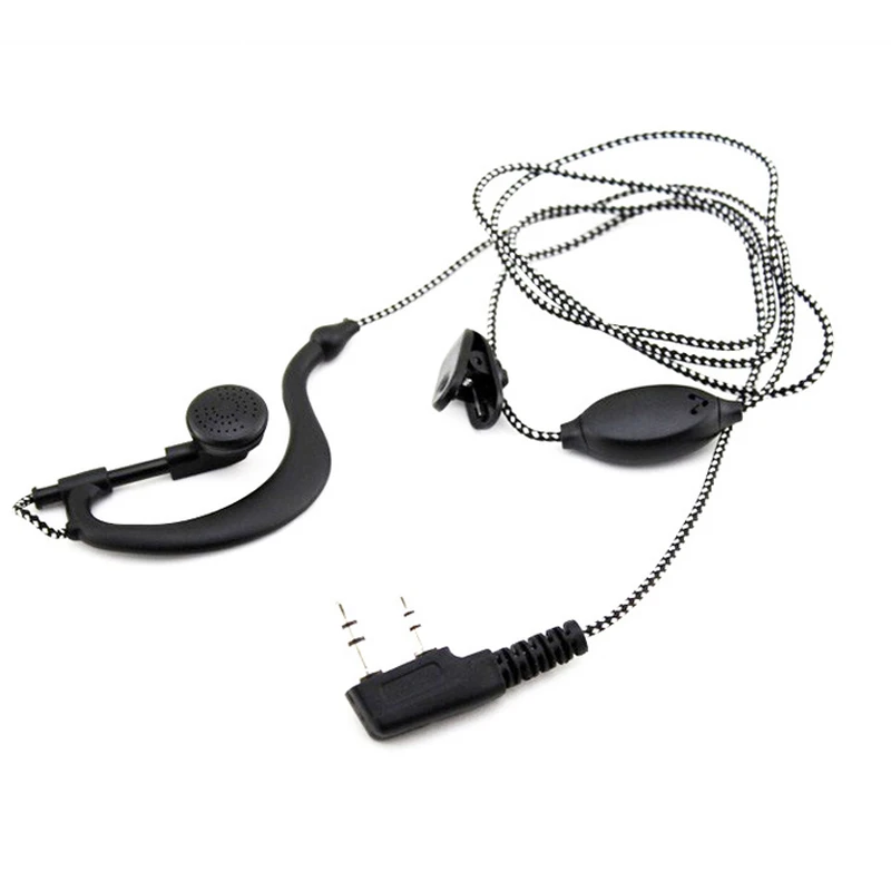 Надежный вязаный кабель для наушников штекер K 2 контакта Kenwood Baofeng 888s uv5r uv82 TYT Wouxun