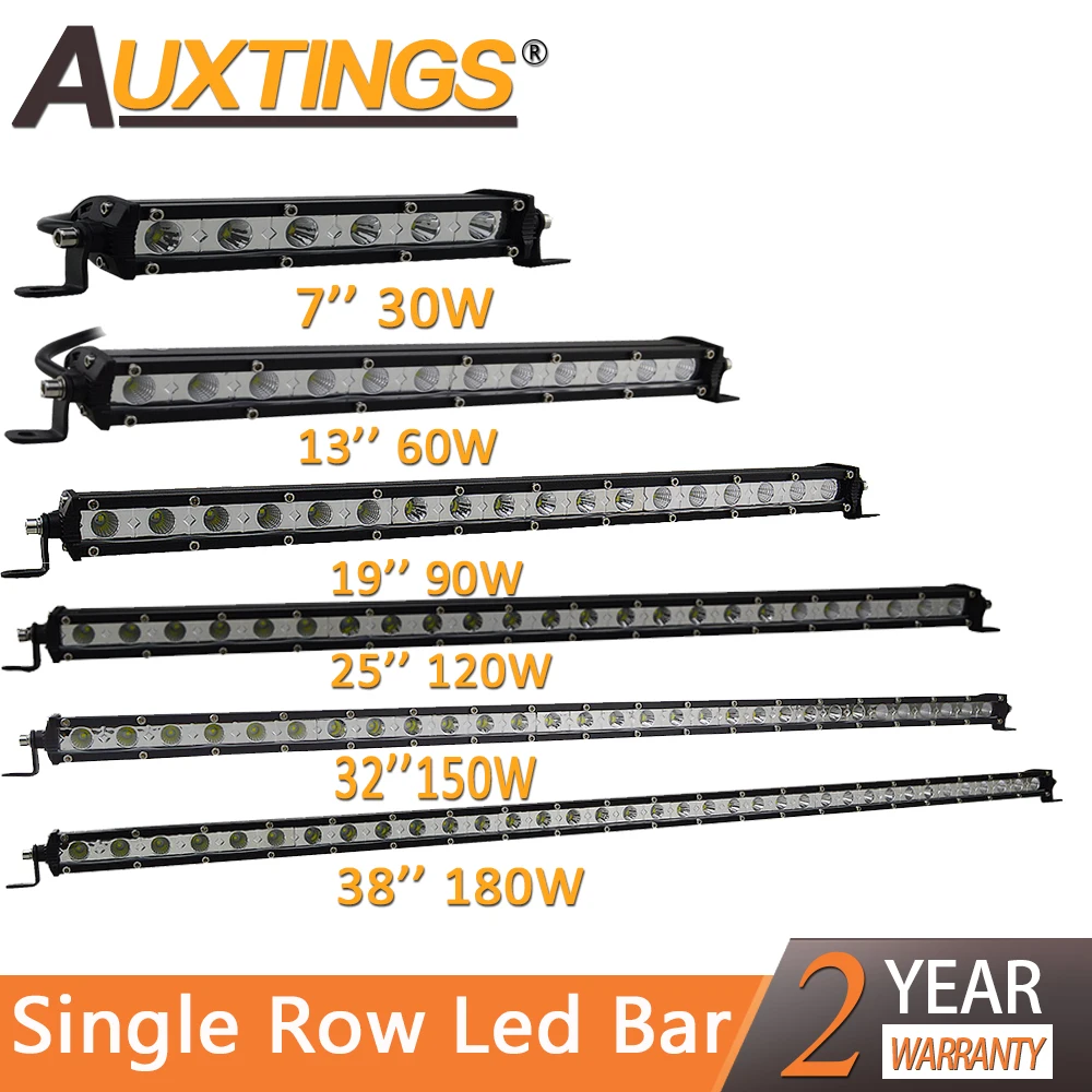 

Auxtings 7" 13" 20'' 25'' 32'' 38'' Super Mini Led Light Bar Single Row Work Driving Light SUV OffRoad Bar 12V 24V for Jeep SUV