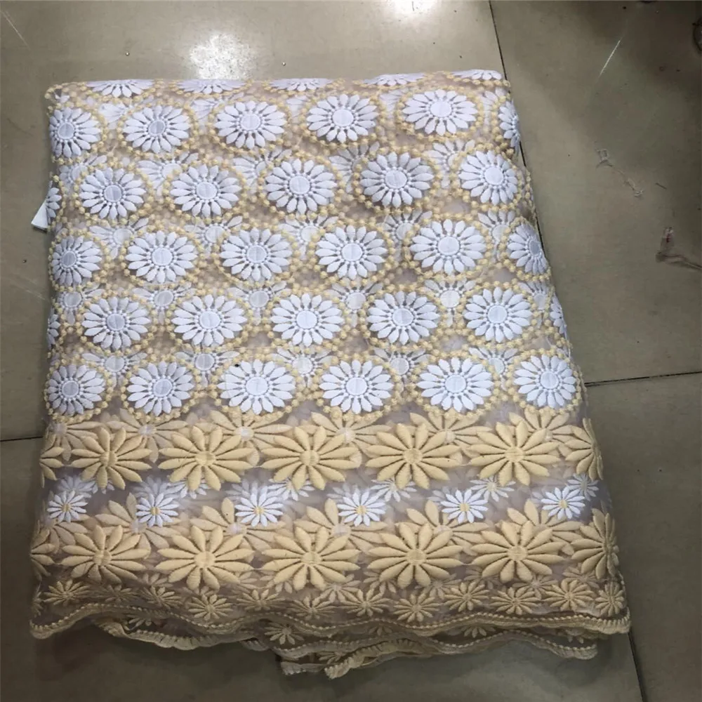 

Latest Lace 2018 African Cord Lace High Quality Multi Color Cord Lace African Guipure Lace Fabric For Wedding Dresses HJ273-1