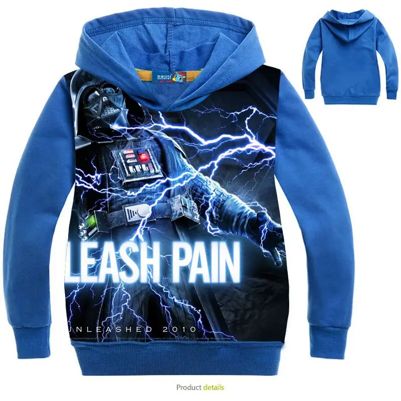 

Autumn Outwear For Baby Boys Star Wars Sweatshirt Children's Hoodies Blue Sport Hoodies Movie TV Printing Clothes For Kids