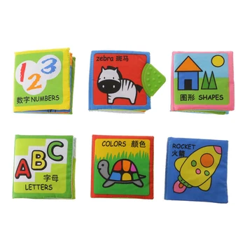 

Cloth Baby Book Rattles Toy Soft Number Letters Animal Cloth Book Newborn Intelligence Toy Early Learning Educate Baby Toys