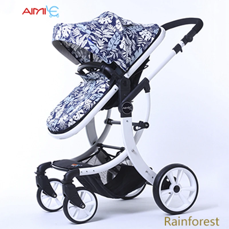 Aimile/детская коляска может сидеть и лежать, чтобы сложить шок четырех сезонов, детская коляска с высоким пейзажем