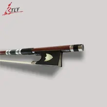 TONGLING Exquisite 4/4 Violine Bogen Brasil Rosshaar Violine Bogen Hochgradigen Ebenholz Frosch Farbige Shell Geige Bogen Geschnitzt Schild