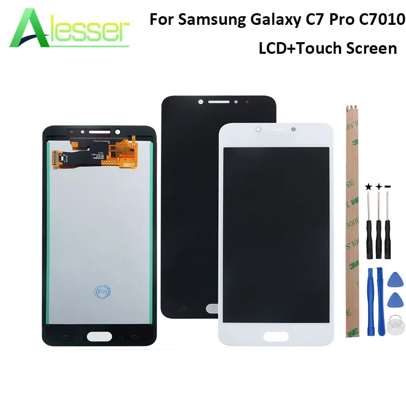Alesser для samsung Galaxy C7 Pro C7010 ЖК-дисплей и сенсорный экран 5 7 &quotрегулировка яркости с
