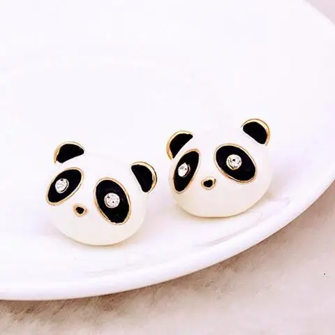Cute Panda Bear Stud Earrings Cartoon Image For Women Cute Panda Bear Stud Earrings Cartoon Image For Women And S Fashion Ear Jewelry Free Shipping In From Accessories