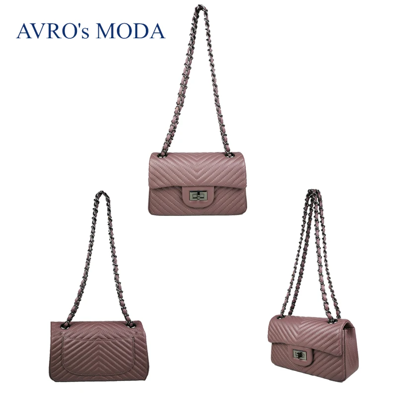 Женские сумки через плечо AVRO's MODA из натуральной кожи на цепочке|Сумки с ручками|