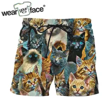Panting Cats 3D пляжное платье с принтом шорты Модные мужские s бермуды свободные короткие мужские Homme карго шорты US размер Прямая поставка