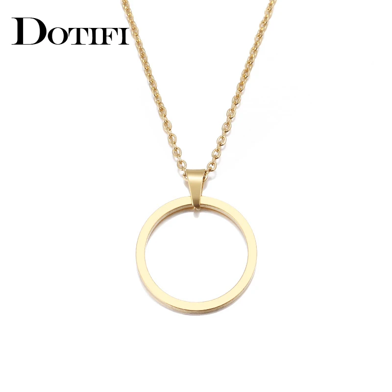 Ожерелье DOTIFI из нержавеющей стали для женщин повседневное ожерелье Lover's Personality