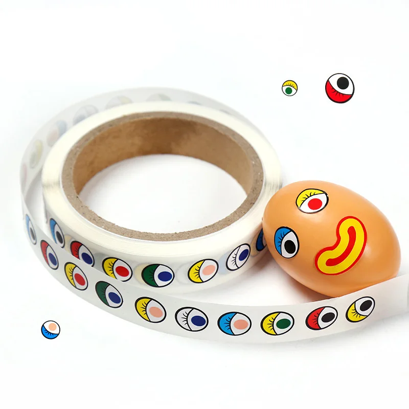 

Color Eyeball Stickers DIY Toy Craft Material Self-adhesive Plastic Scrapbook Decorative Sdhesive Tape
