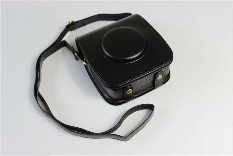 Черный/коричневый из искусственной кожи Чехол Набор для Fuji Fujifilm Instax SQ 20 sq20 Fuji SQ20 цифровая камера сумка с ремешком