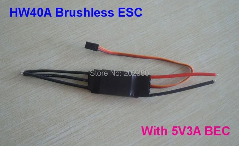 

2pcs/lot 40A Brushless ESC Electronic Speed Controller With 5V/3A BEC For RC Airplane Aircraft Helicopter