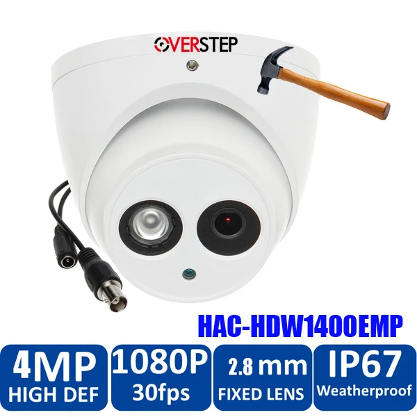 Камера видеонаблюдения DH camaras HDCVI купольная камера с разрешением 4 МП HD и SD выход