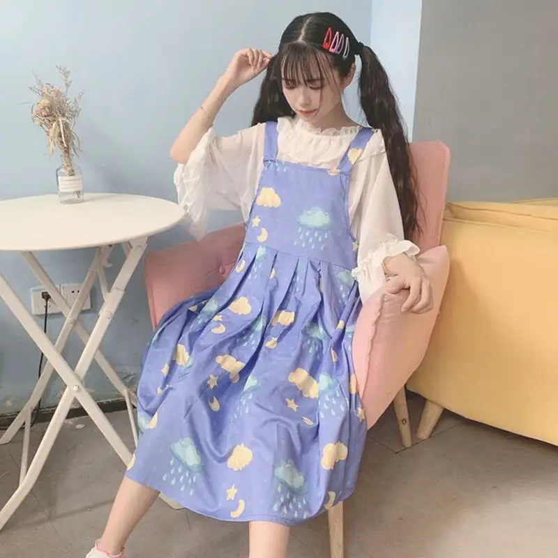 Kawaii японское платье Лолита летнее женское новое корейское студенческое