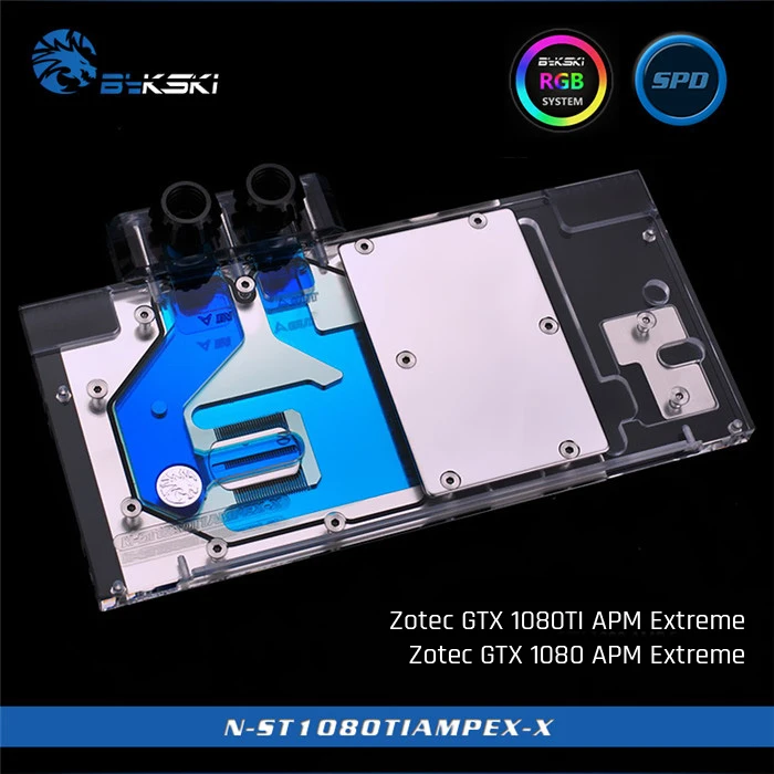 Bykski N-ST1080TIAMPEX-X полноэкранная видеокарта блок водяного охлаждения для Zotec GTX1080TI APM
