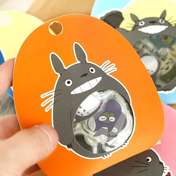 

60pcs/pack Kawaii Cute Totoro DIY Clear Stickers Decorative Diary Book Album Stick Label Paper Decor
