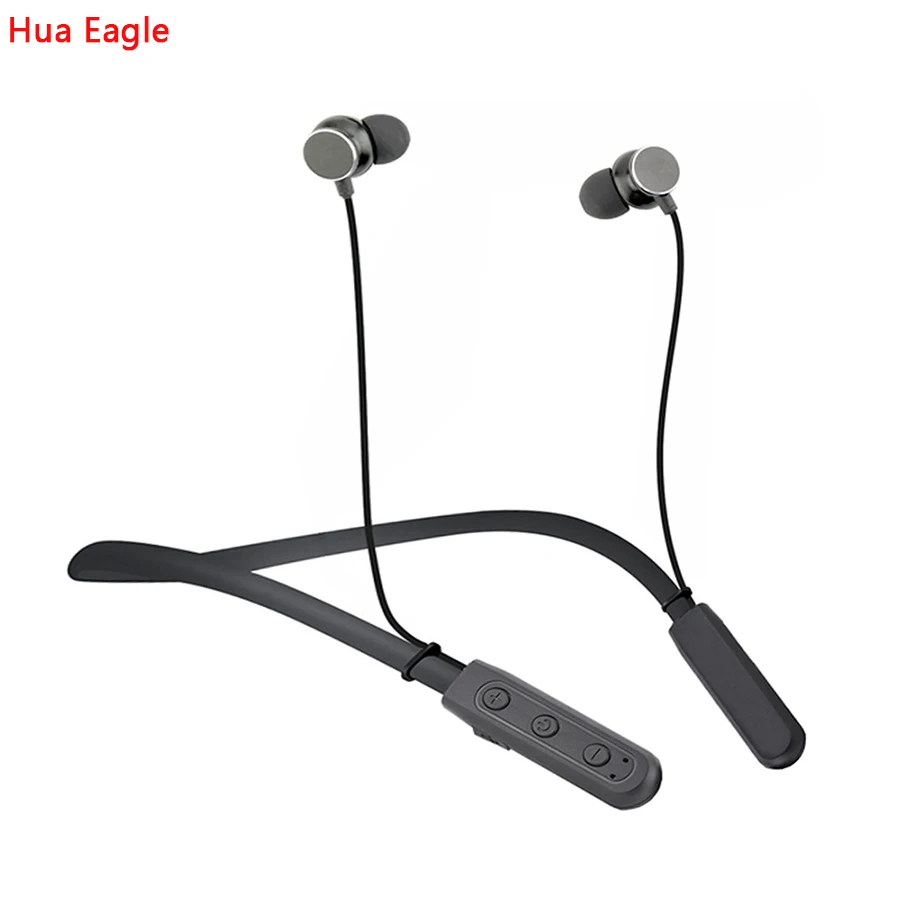 

Hua Eagle 2019 new wireless earphone bluetooth headsets neck type Music running sports headset HD sound quality bilateral stereo