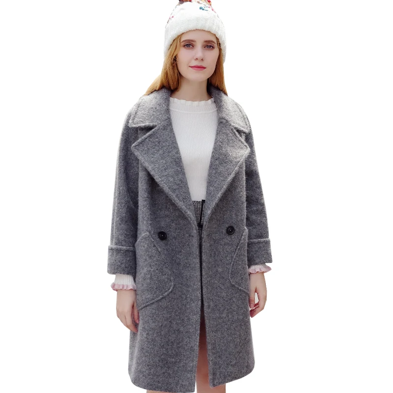 

New Autumn Winter Suit Blazer Women 2019 Casual Formal Wool Coat Elegant Work Office Lady Long Sleeve Blazer Mujer Outerwear