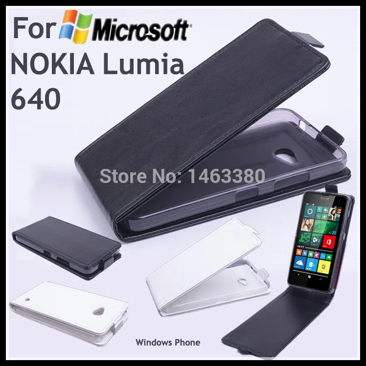 

100% High Quality Leather Case For NOKIA Microsoft Lumia 640 Flip Cover Case For Lumia640 Leather Cover Case Phone Covers Cases