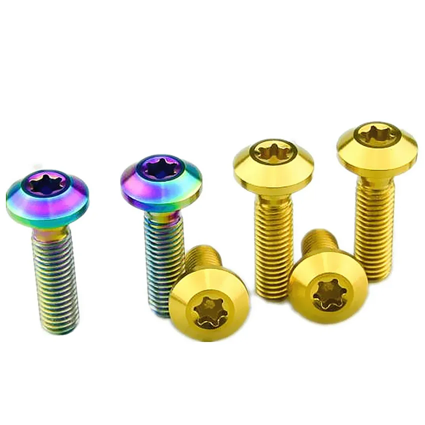 

4/6pcs M8 Titanium Bolts for Motorcycle DIY Brake Disc Electric Caliper Torx Head M8 Ti Fasteners Screw M8x20 M8x25 M8x30 mm