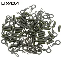 50 шт./партия, рыболовные снасти для ловли карпа, терминальные аксессуары, безопасные свинцовые зажимы с булавкой и резиновым Конусным хвостом, розничная и