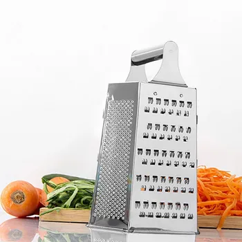 

Cheese Grater for Kitchen Stainless Steel 6-Sides Non-Slip Base Potato Wire Cutter Slicer Ginger Garlic Grinder для кухни