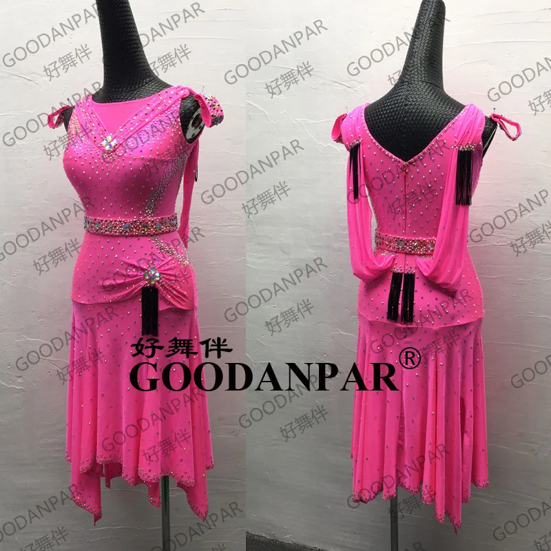 

New Arrival,Latin Dance Dress Rumba Jive Chacha dance wear, latin dress ,tango salsa samba ,sleeveless,Rose red,rumba dress